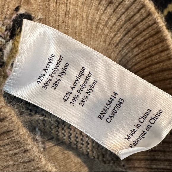 Gemma + Jane Oversize Floral Jacquard Cardigan Size Small Lavender Multi - Picture 5 of 6